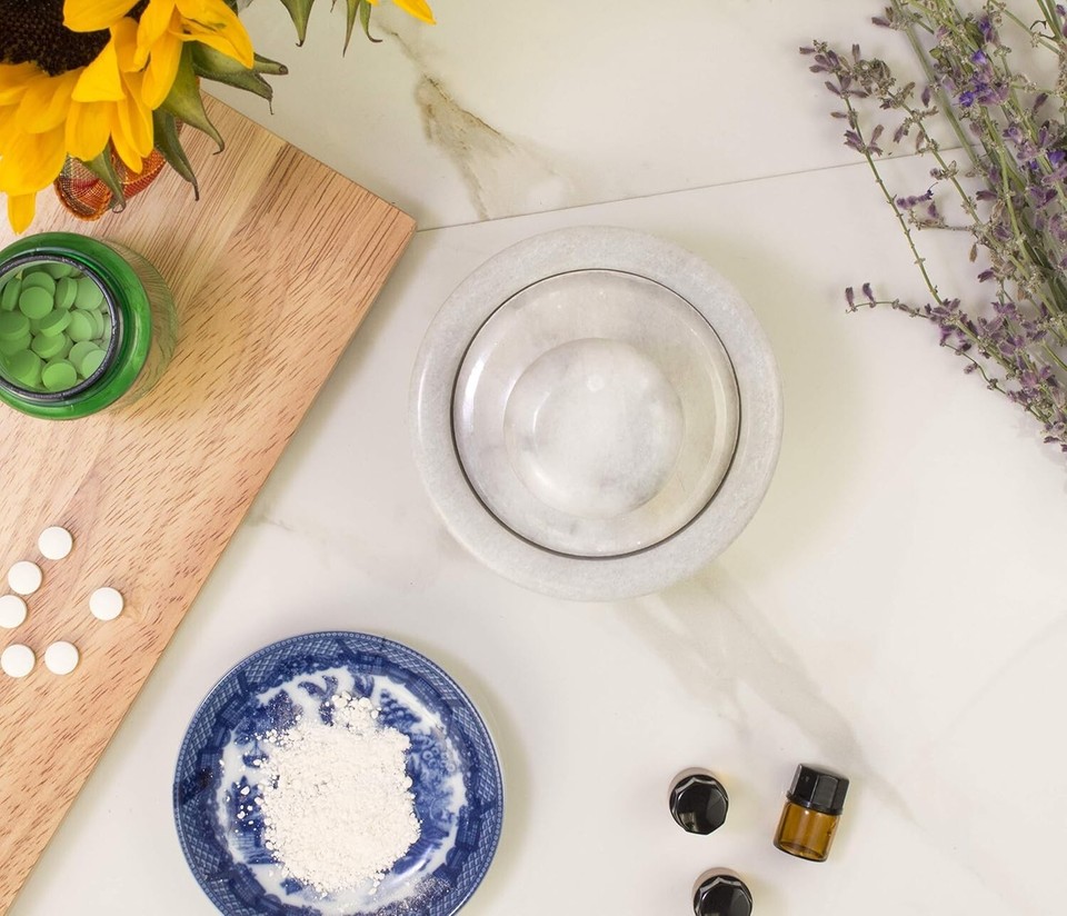 HIC Mortar and Pestle Set, 4Inch, Mushroom, Marble eBay