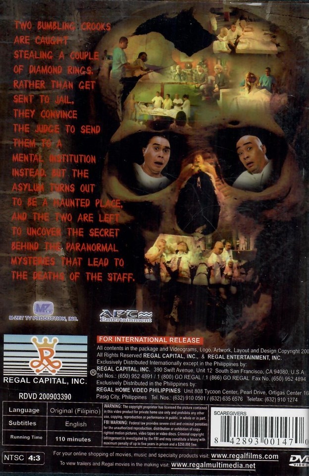 Scaregivers (2008) DVD Tagalog Movie with English Subtitles eBay