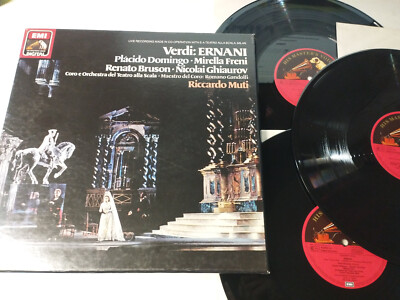 Verdi-Ernani DOMINGO Freni Ricardo Muti Emi 1983 Box 3 X LP 12 '' vinyl VG/VG Am