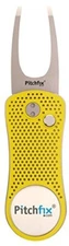 Pitchfix Golf Divot Tool, Yellow/Silver, with Ball Marker,  FREE Extra Marker !