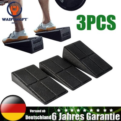 3PCS Squat Wedge Block Verstellbare rutschfeste Kniebeugenrampe Kreuzhebenkeil