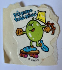 Vintage 1980’s Trend scratch and sniff sticker “It’s grape to be alive”