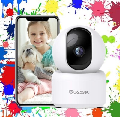 Indoor Home Security Camera 2K Galayou G2 AppControlled camera 360 WiFi Set of 2
