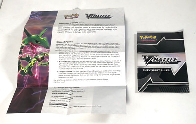 Pokemon TCG V Battle Deck Quick Start Rules Game Instruction Book Guide Insert