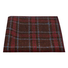 Rust Brown  Red Check Pocket Square, Tweed, Tartan, Plaid