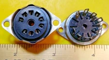 NEW! • 9 Pin Tube Socket • Bottom Mount • 3/4" Hole • 1-1/8" Hole Centers • 1 pc