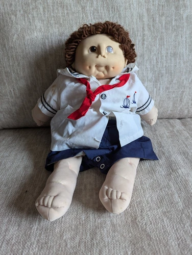 1984 MN Thomas 20" Original "Doll Baby" Pre Cabbage Patch brown hair Boy