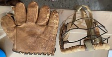 Vintage Genuine Baseball Mit And Vintage Face Mask