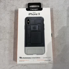 NIB Spigen iPhone X 10th Anniversary Limited Edition C1 Case G3 Black