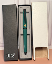 CROSS SOLO Ballpoint Pen Green Color 172-3G Bank Logo Minty in Box with Sleeve