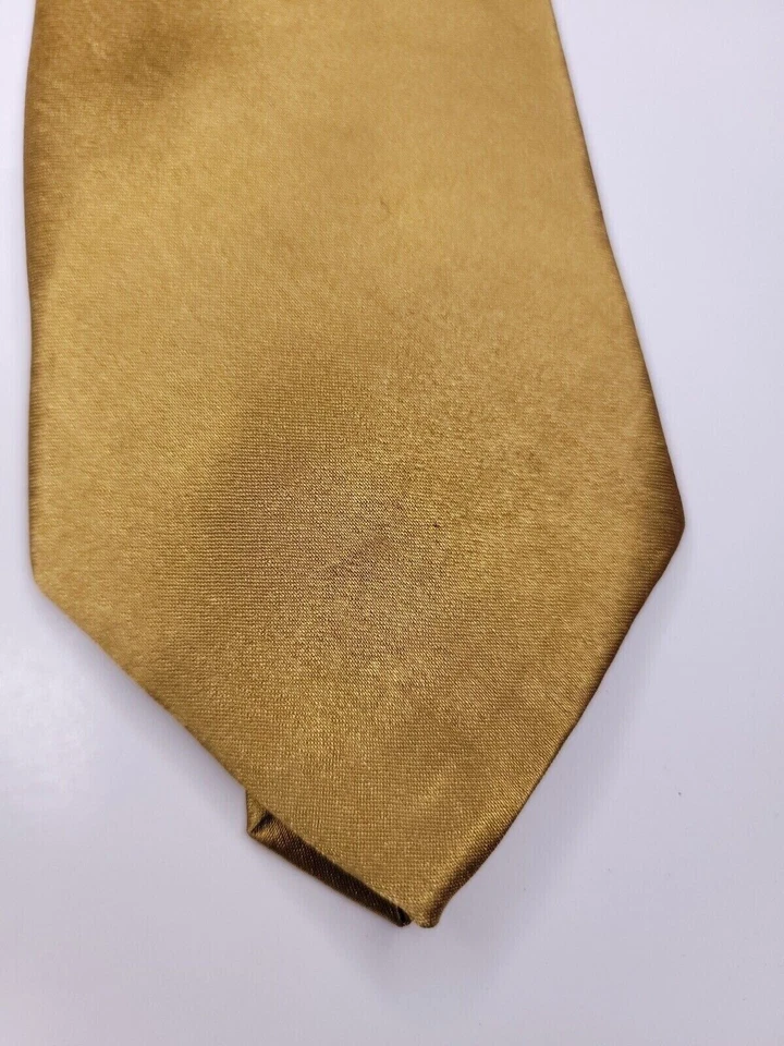 Corbata formal para hombre D Berite 58"Lx4"W corbata de cuello marrón Foto 2 de 4