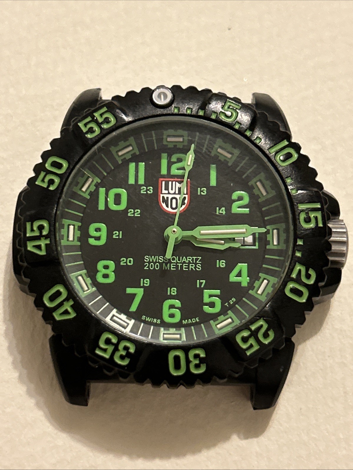 Luminox Navy Seal Colormark Men's Black Watch - 3050/ Not Working Broken Parts