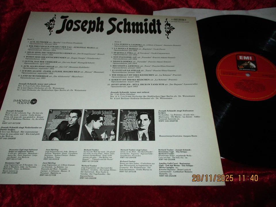 LP-JOSEPH SCHMIDT--zingt fragmenten uit Opern !--Sehr gut !--- - Bild 2 von 2