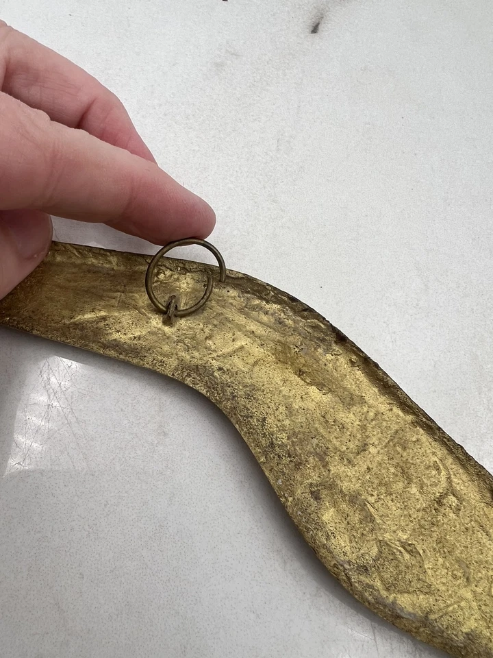 Arte de pared de gaviota de latón vintage 15 pulgadas mediados de siglo moderno decoración de escultura de pájaro Foto 3 de 4