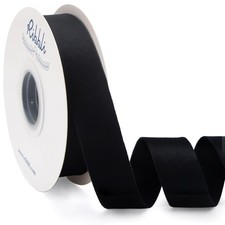 Black Velvet Ribbon Double Faced 1 Inch 10-Yard Spool Black Ribbon Use for Ch...