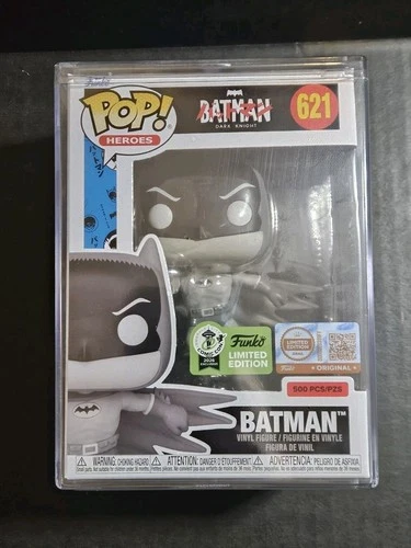 Funko Pop! Batman Black & White ECCC 2026 Con Sticker Exclusive LE 500 IN HAND