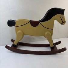 Vintage Wooden Rocking Horse Decoration Rustic Country Primitive Taiwan
