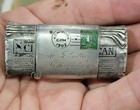 Antique Scientific American Newspaper Sterling Enamel Vesta Match Safe Case RARE