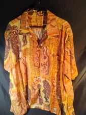 Vintage “Barefoot in Paradise” Hawaiian Aloha Shirt – 2xl Tiki