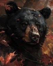 ZUVRDIAI Bear Paint by Number for Adults, DIY Oil 16 x 20 inch, Colored