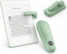 RF Remote Control Page Turner with Upgrade LCD Power Display, Wireless Reading C