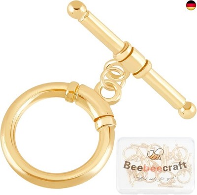 Beebeecraft 1 Box 10 Sets Schmuck Verschlüsse 18 Karat Vergoldete
