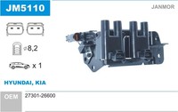 Janmor ZüNdspule JM5110 FüR Cerato Elantra Getz TB XD RIO MC LC Hyundai JB KIA 3