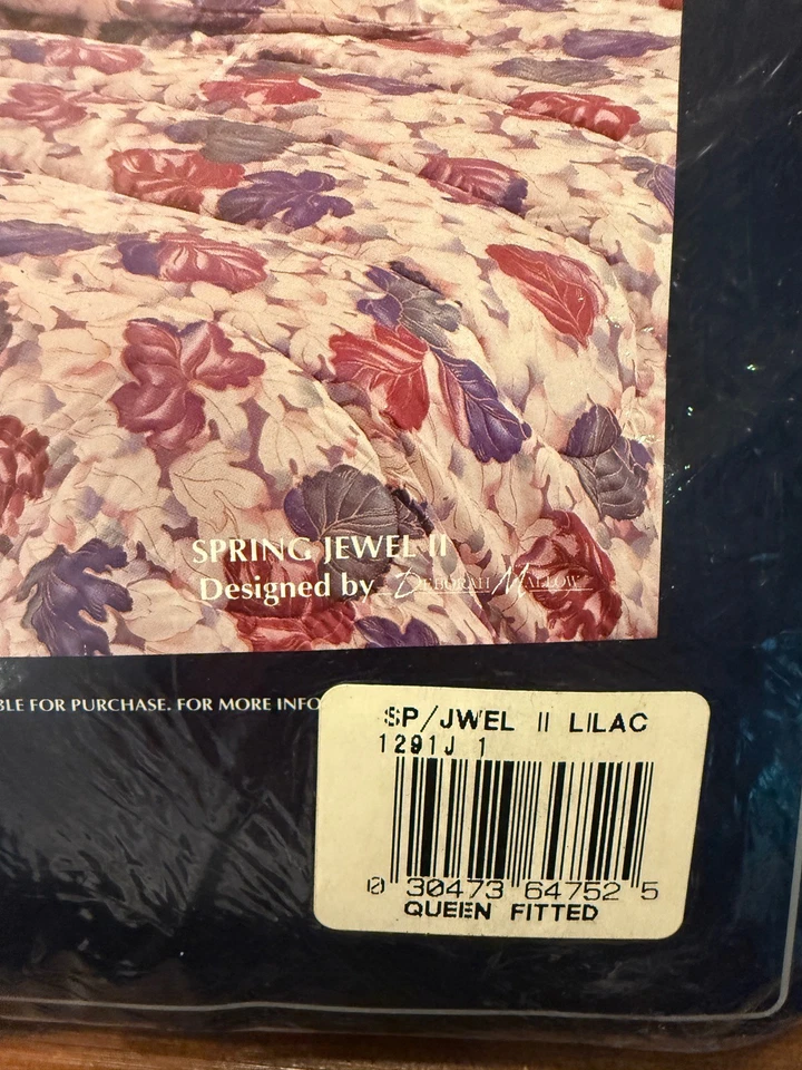 NOVO Conjunto de Lençóis Queen Vintage SPRINGMAID Montado Mola Plana Joia II Lilás Selado  - Imagem 4 de 4