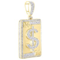 JFL Diamonds & Timepieces 10K Gelbgold Diamant Baguette Dog-Tag AnhäNger 1,62 Ct
