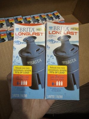 Brita Longlast Replacement Filters, 2-Pack, Compatible with Pitchers Dispensers