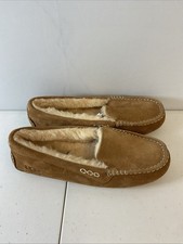 UGG Ansley Chestnut Women's moccasin slip on sherpa Slippers SZ 10 Excellent