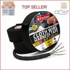 XFasten Wire Harness Tape, 3/4-Inch x 50-Foot 3-Pack , High Temp Wiring Loom Ha