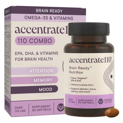 Focus Supplement with Methylated B Complex & Omega 3 - 60 Softgels