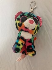 Ty Beanie Boos ❤️ DOTTY The Rainbow Leopard 3" Metal Clip New MWMT's