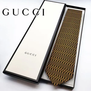 Cravate GUCCI 3,54 pouces soie marine élégante G.972