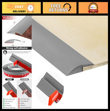10Ft Self-Adhesive Carpet Transition Strip, PVC Floor Edging Trim, Gray Divider