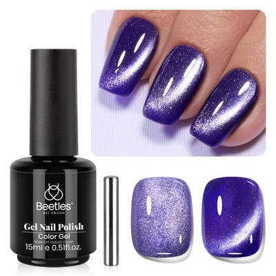 beetles Gel Polish Color Nail Set BT-CL1242USC Purple Cat Eye 