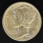 1943 10C Mercury Dime BU - 25507