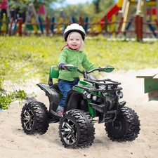 12V Kids Electric ATV Quad Ride-On 4-Wheeler w/ Lights  Music  Toy Car Gift