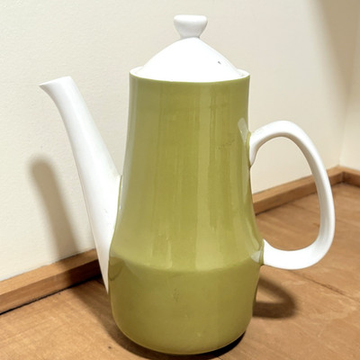 Style House Coffee Pot Durastone 10'' Green Brier MCM Vtg Japan