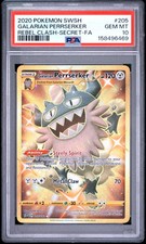PSA 10 Galarian Perrserker Secret Rare #205 2020 Pokemon Rebel Clash 158496469 on eBay