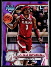 2024-25 Bowman U #51 Latrell Wrightsell Jr. Alabama Purple Lava Refractor