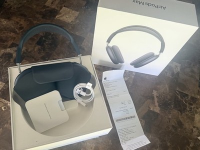 Apple AirPods Max Space Gray w/ Box Cable Receipt Excellent Condition 