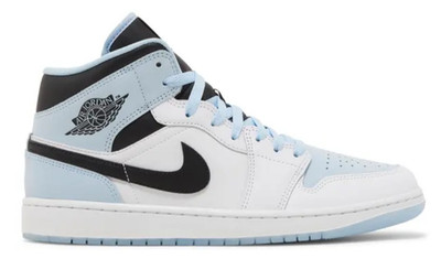 BRAND NEW Nike Air Jordan 1 Mid SE White/Ice Blue/Black Size 7 Men