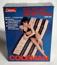 New Vintage Coleman 5998-362 Heavy Duty Nylon Air Mattress Pool Float Raft