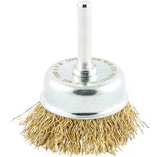 Cup Brush, Wire 0.014" Dia., Brass,  78072705308