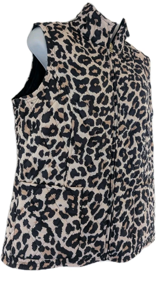 Draper's & Damon's Feminino/Jr.Colete sem mangas com estampa de leopardo - Tamanho P - Imagem 2 de 4