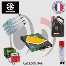 Kit Entretien Filtres Bougie KAWASAKI GPZ 1000 RX Ninja 1986-87 Huile MOTUL 7100