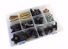 129 Pc Jig Fixture T Track Hardware 1/4 20 Knobs, T Bolts, Inserts 129PJHK-1/4