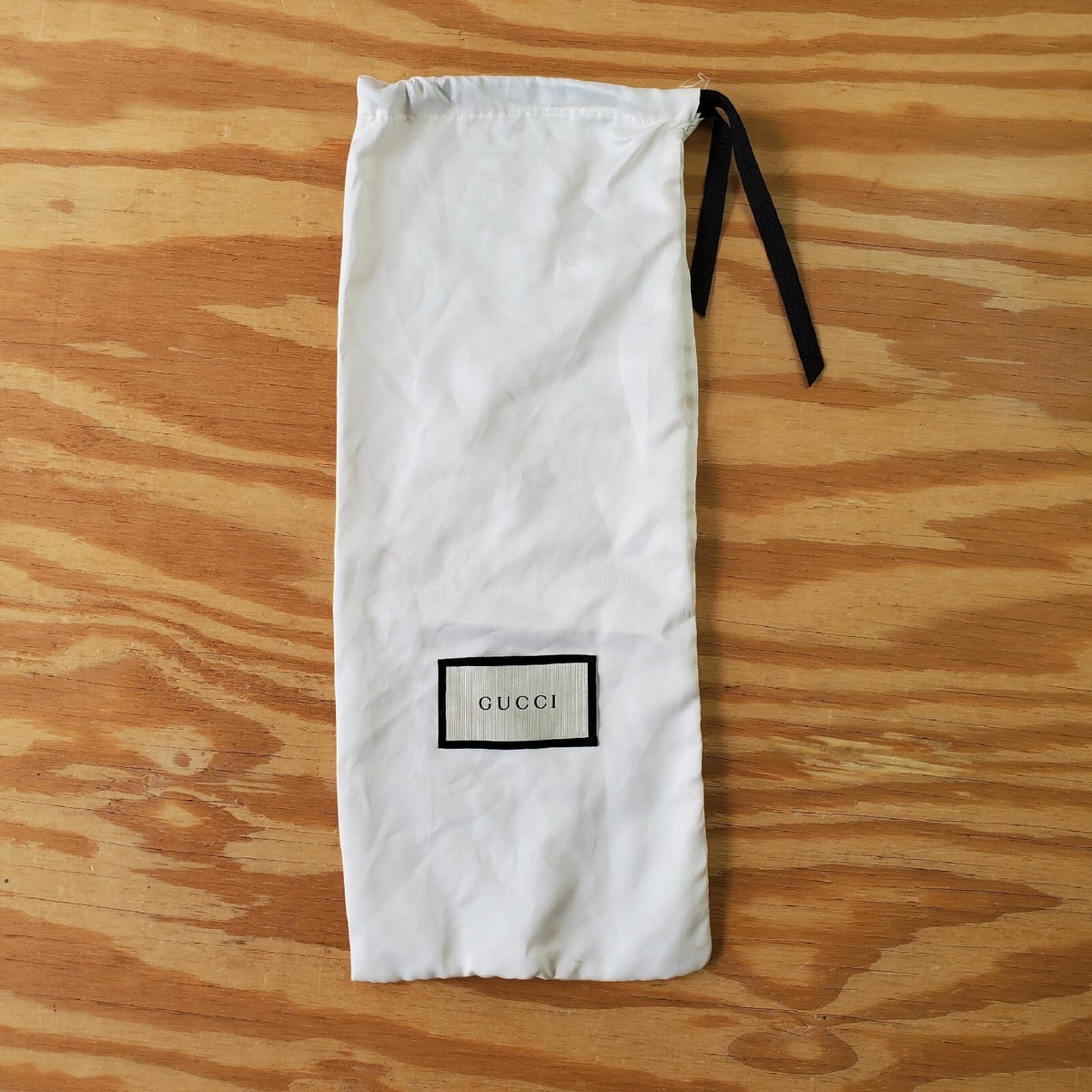 Gucci White Dust Bag 15x6.5 Silk Drawstring Storage Travel  display picture 2